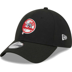 New York Yankees Logo 39THIRTY Flex Hat Black