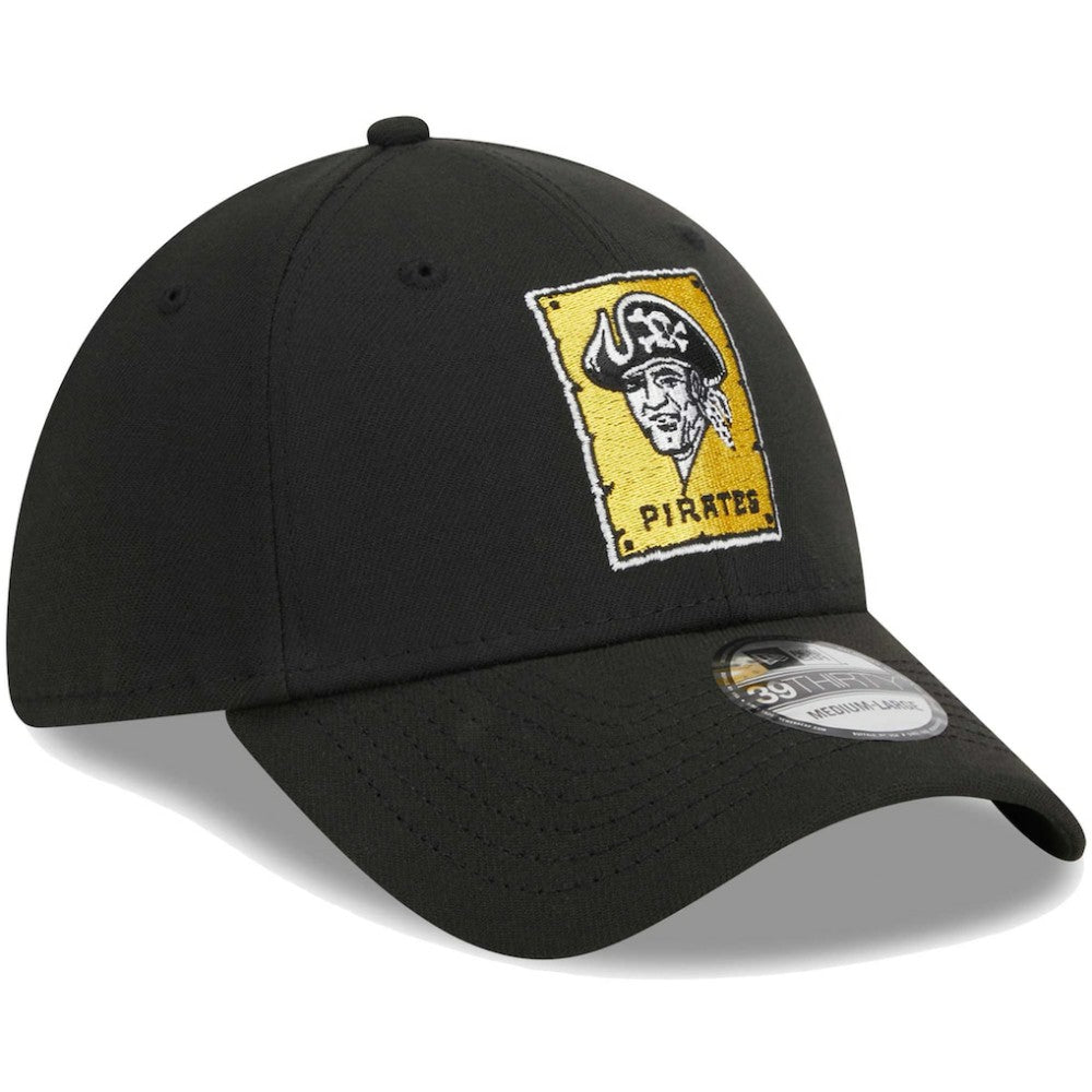 Pittsburgh Pirates Logo 39THIRTY Flex Hat Black