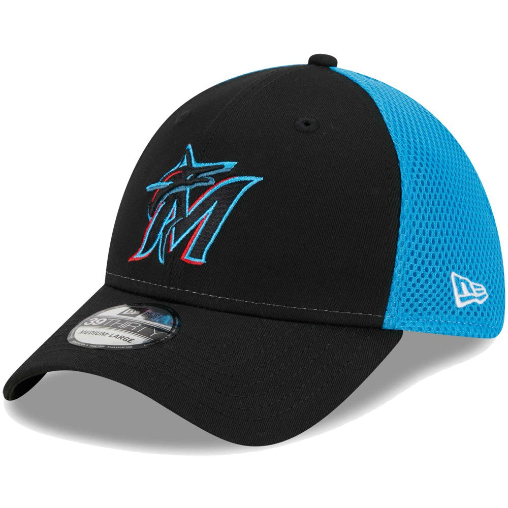 Miami Marlins Team Neo 39THIRTY Flex Hat Black