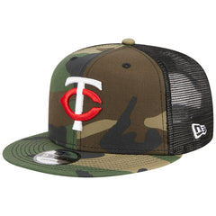 Minnesota Twins Woodland Camo Trucker 9FIFTY Snapback Hat Camo