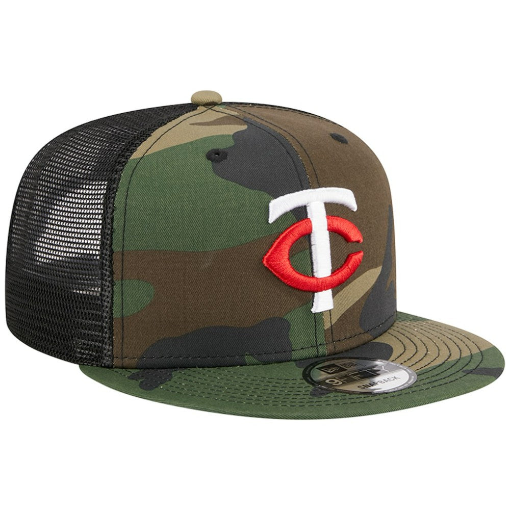 Minnesota Twins Woodland Camo Trucker 9FIFTY Snapback Hat Camo