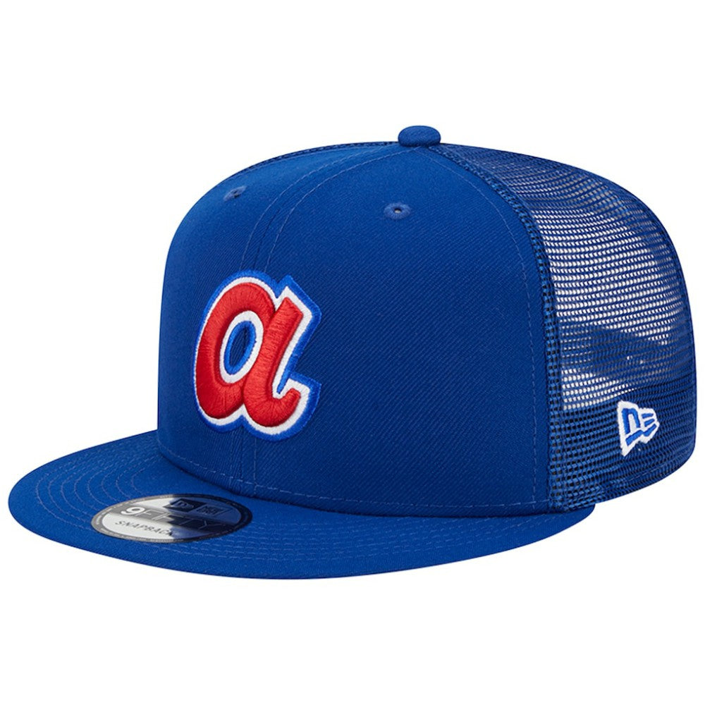 Atlanta Braves Cooperstown Collection Team Color Trucker 9FIFTY Snapback Hat Royal