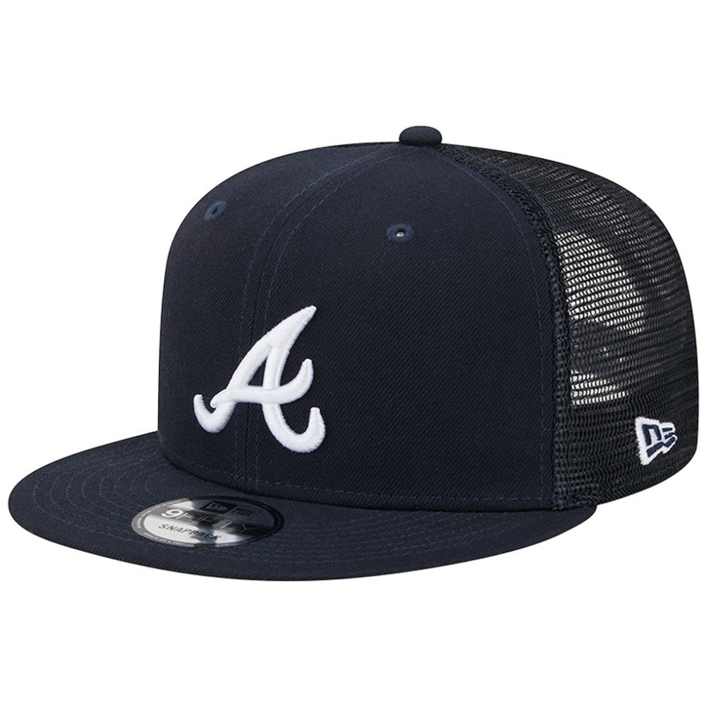 Atlanta Braves Team Color Trucker 9FIFTY Snapback Hat Navy