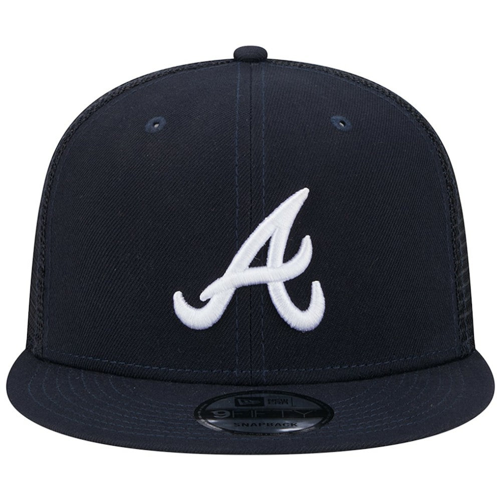 Atlanta Braves Team Color Trucker 9FIFTY Snapback Hat Navy