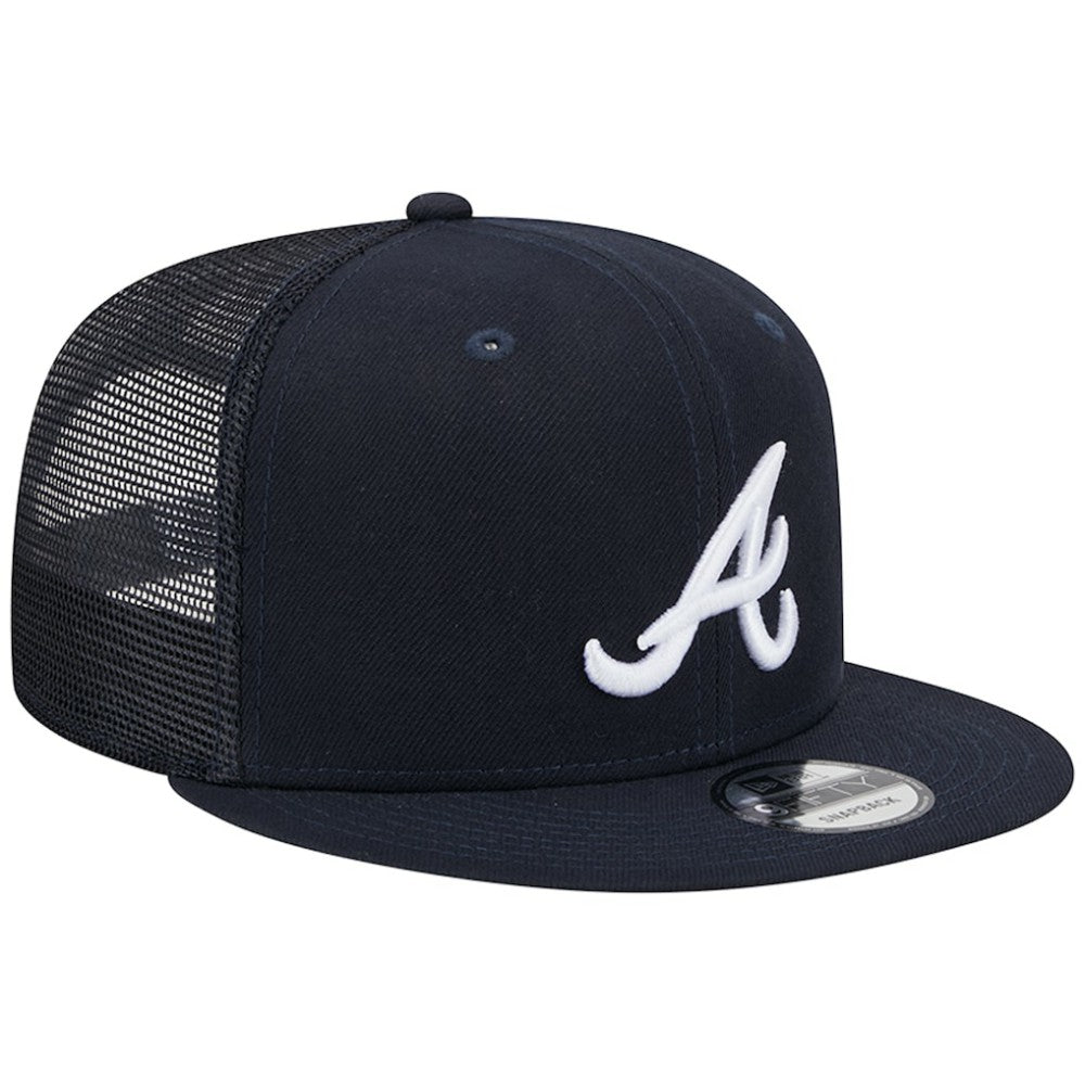 Atlanta Braves Team Color Trucker 9FIFTY Snapback Hat Navy