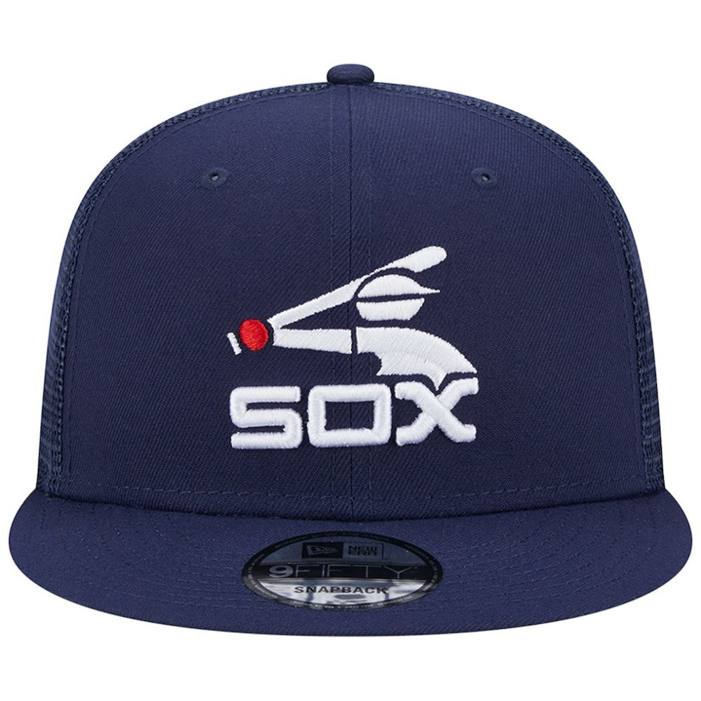 Chicago White Sox Cooperstown Collection Team Color Trucker 9FIFTY Snapback Hat Navy