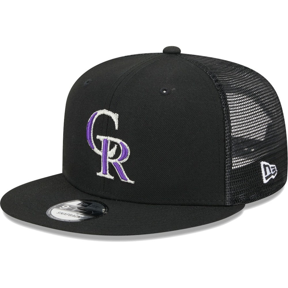 Colorado Rockies Team Color Trucker 9FIFTY Snapback Hat Black