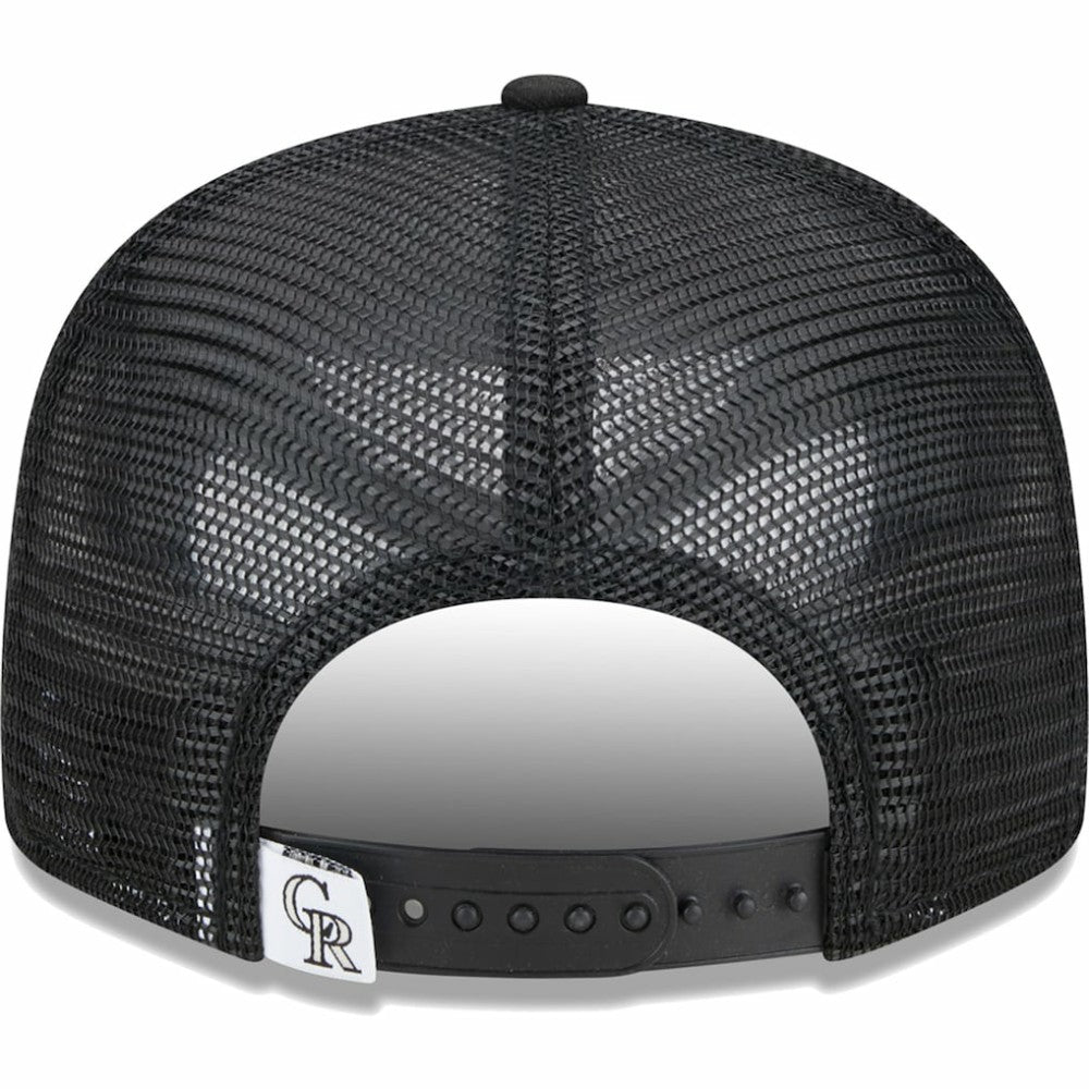 Colorado Rockies Team Color Trucker 9FIFTY Snapback Hat Black