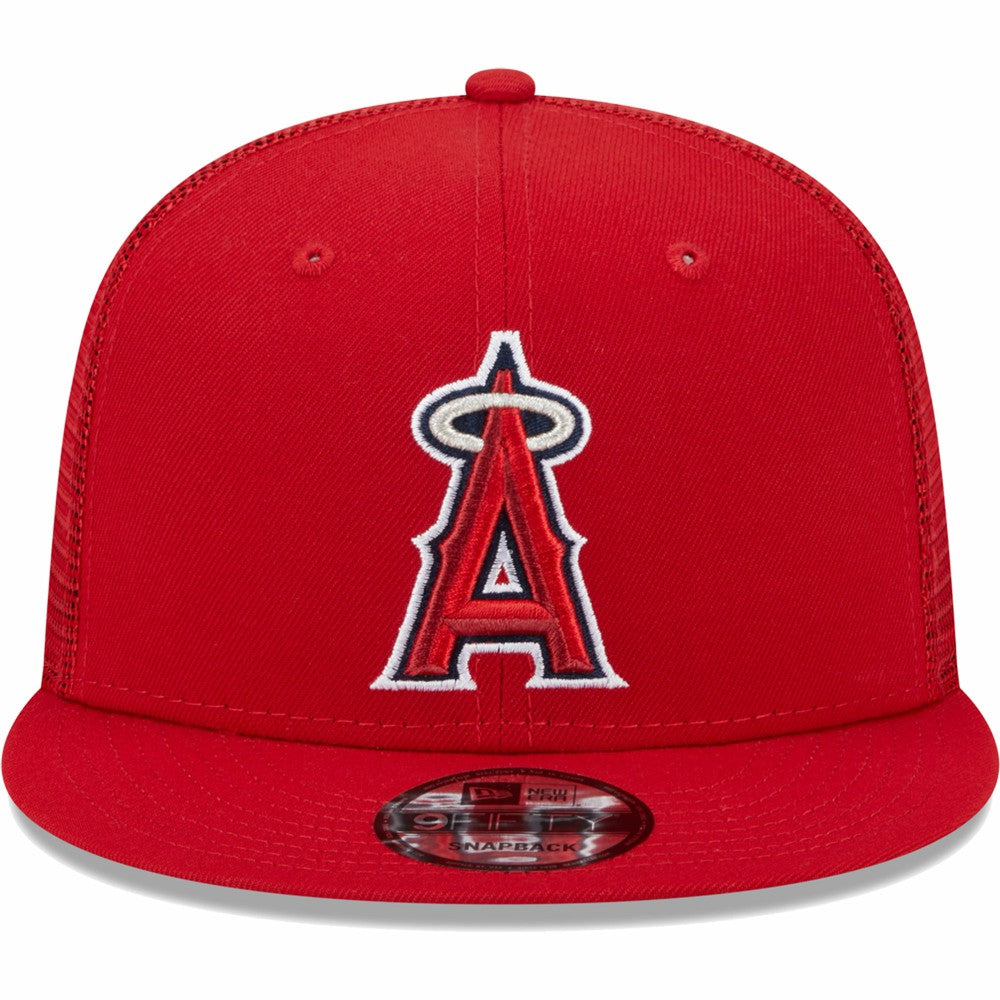 Los Angeles Angels Team Color Trucker 9FIFTY Snapback Hat Red