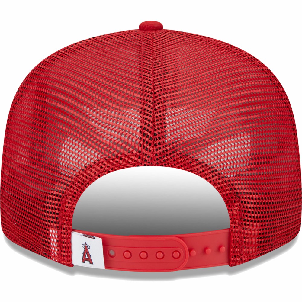 Los Angeles Angels Team Color Trucker 9FIFTY Snapback Hat Red