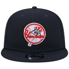 New York Yankees Team Color Trucker 9FIFTY Snapback Hat Navy