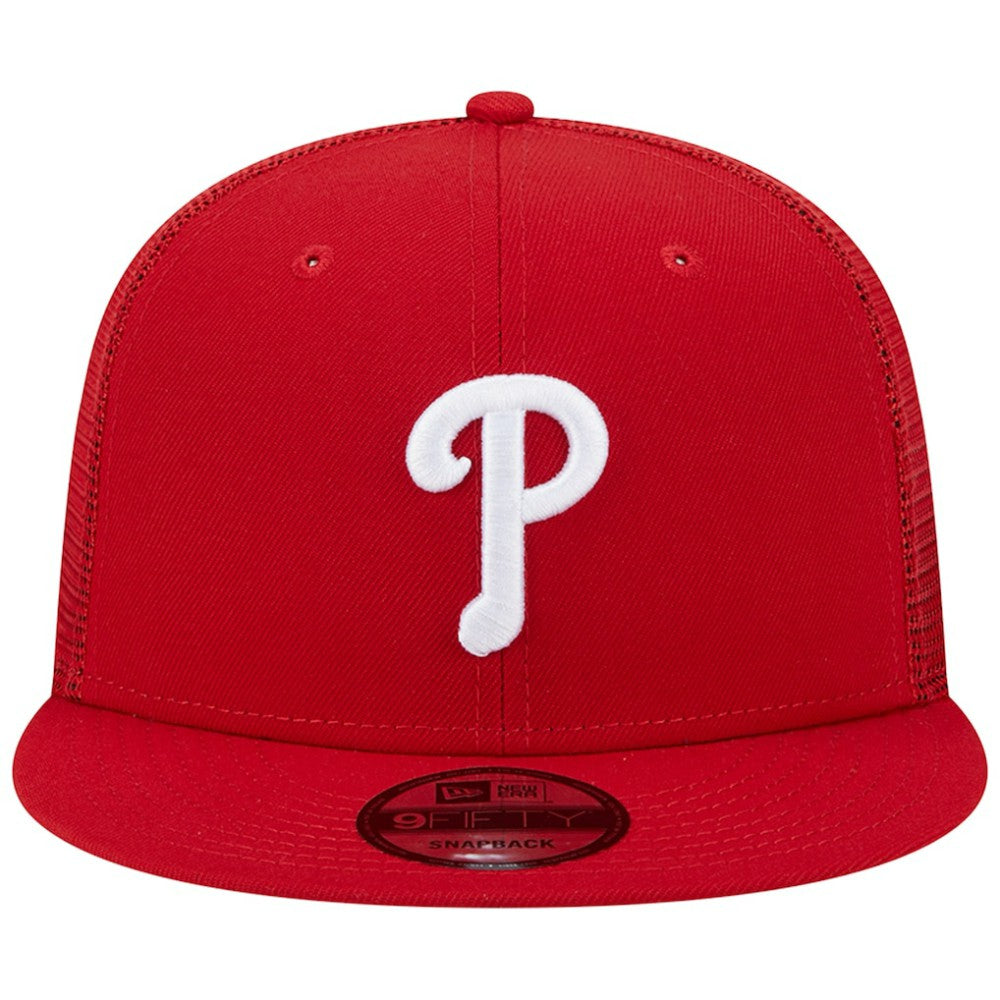 Philadelphia Phillies Team Color Trucker 9FIFTY Snapback Hat Red