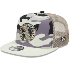 Chicago White Sox Chrome Camo A-Frame 9FIFTY Trucker Snapback Hat White