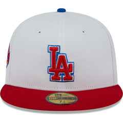 Los Angeles Dodgers Undervisor 59FIFTY Fitted Hat White/Red
