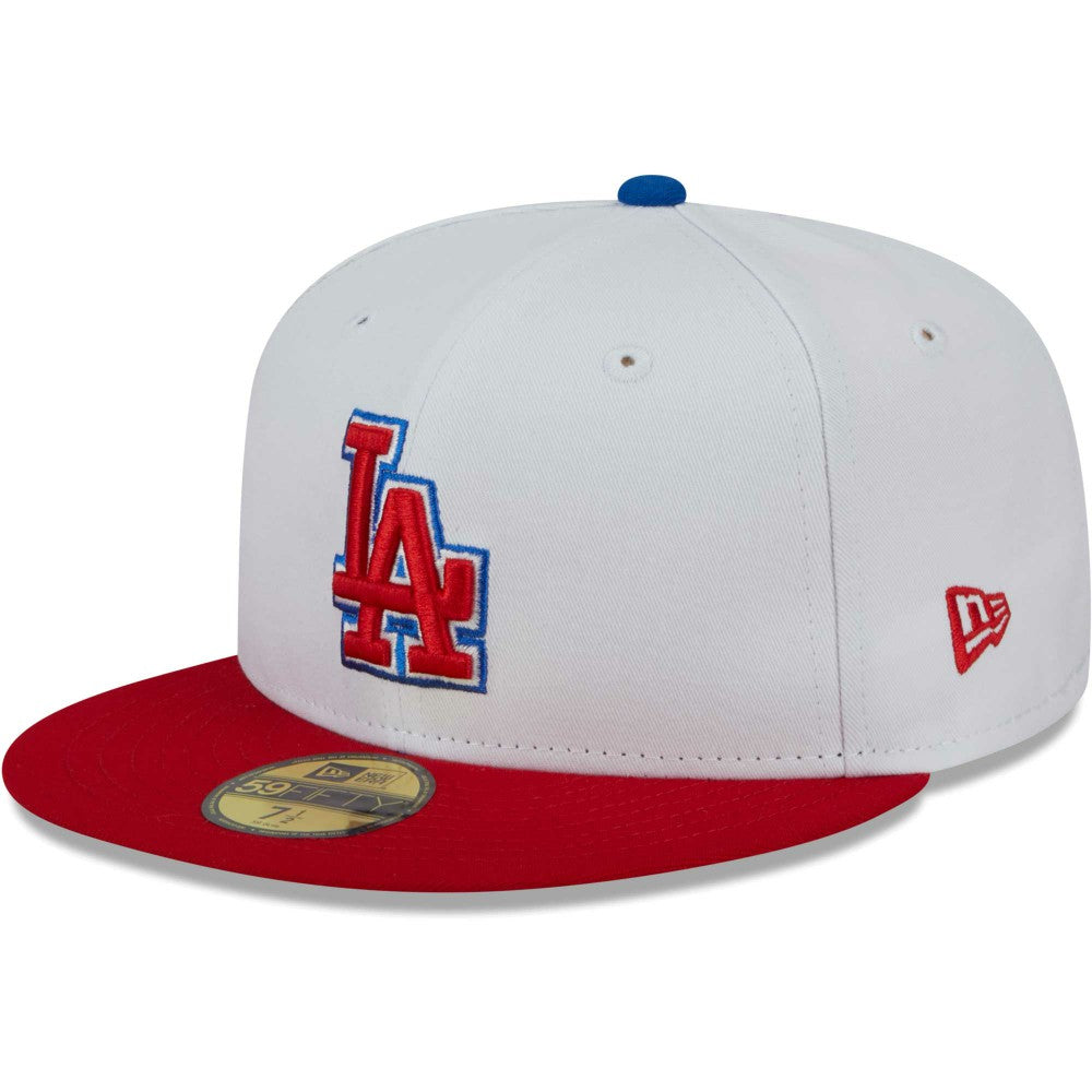 Los Angeles Dodgers Undervisor 59FIFTY Fitted Hat White/Red
