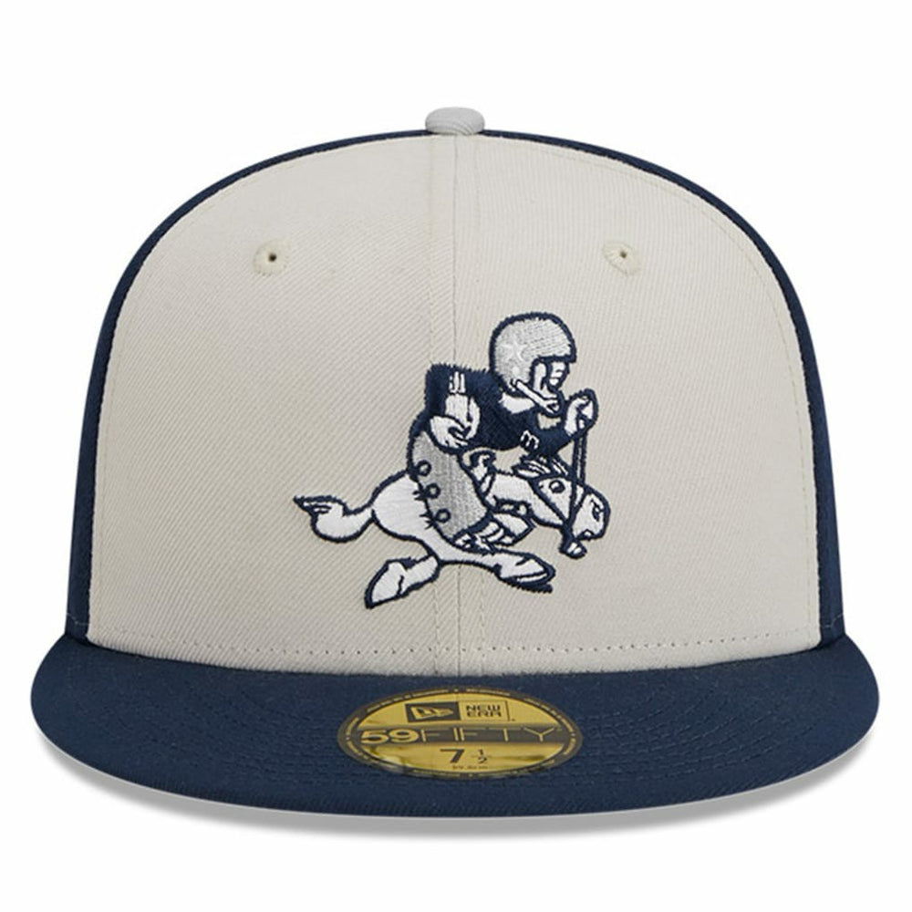 Dallas Cowboys New Era 2023 Sideline Historic 59FIFTY Fitted Hat - Cream/Navy discount