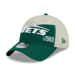 New York Jets New Era 2023 Sideline Historic 9TWENTY Adjustable Hat - Cream/Green outlet