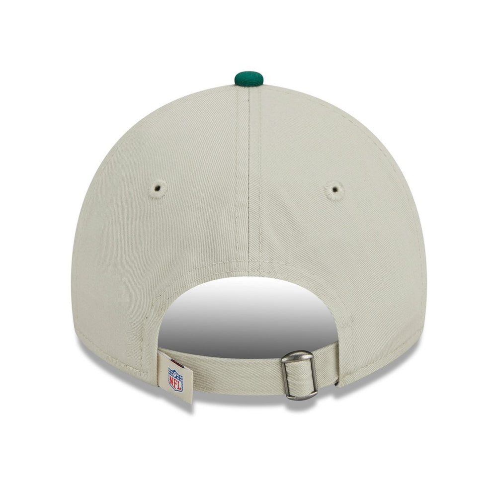 New York Jets New Era 2023 Sideline Historic 9TWENTY Adjustable Hat - Cream/Green outlet