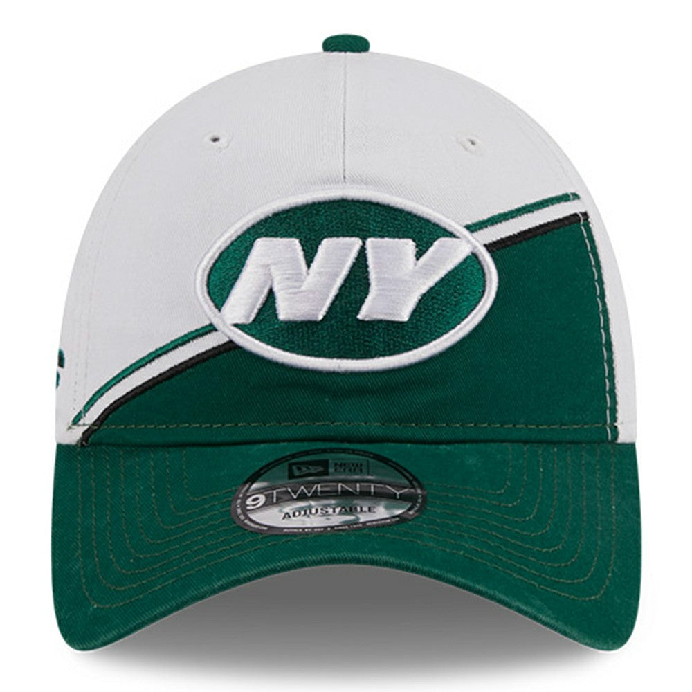 New York Jets New Era 2023 Sideline 9TWENTY Adjustable Hat - White/Green for sale