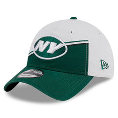 New York Jets New Era 2023 Sideline 9TWENTY Adjustable Hat - White/Green for sale