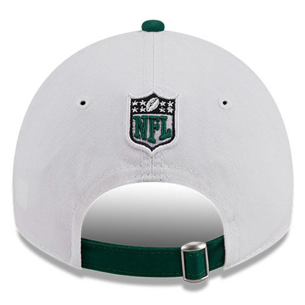 New York Jets New Era 2023 Sideline 9TWENTY Adjustable Hat - White/Green for sale