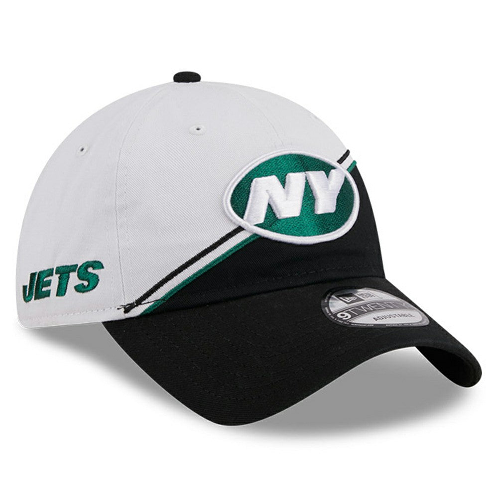 New York Jets New Era 2023 Sideline 9TWENTY Adjustable Hat - White/Black for sale