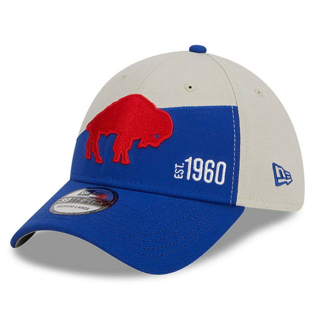 Buffalo Bills New Era 2023 Sideline Historic 39THIRTY Flex Hat - Cream/Royal cheap