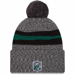 New York Jets New Era 2023 Sideline Sport Cuffed Pom Knit Hat - Gray sale