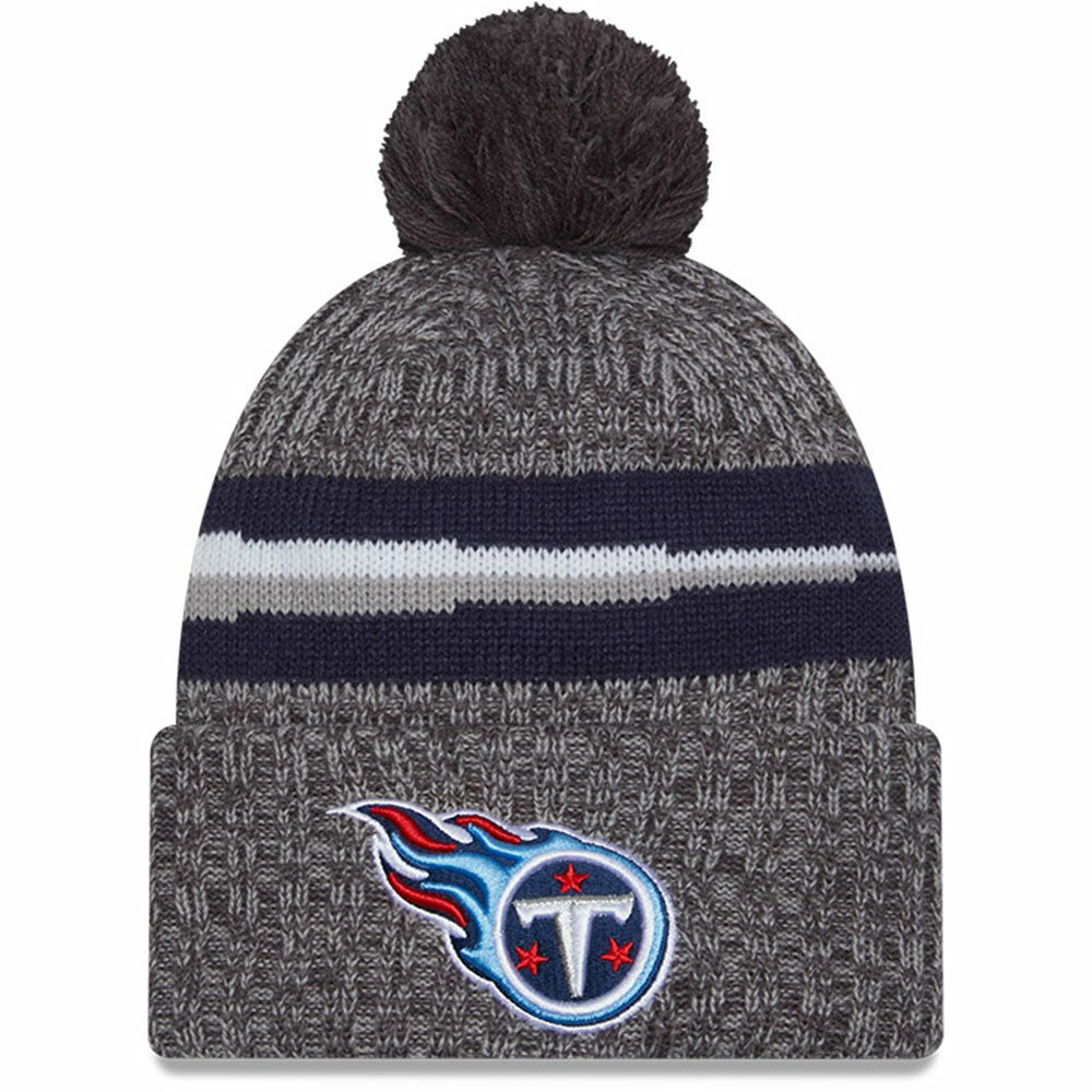 Tennessee Titans New Era 2023 Sideline Sport Cuffed Pom Knit Hat - Gray sale
