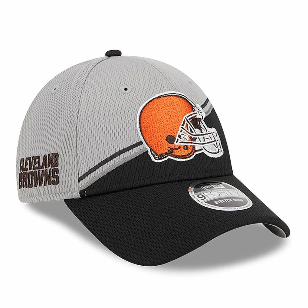 Cleveland Browns New Era 2023 Sideline 9FORTY Adjustable Hat - Gray/Black for sale