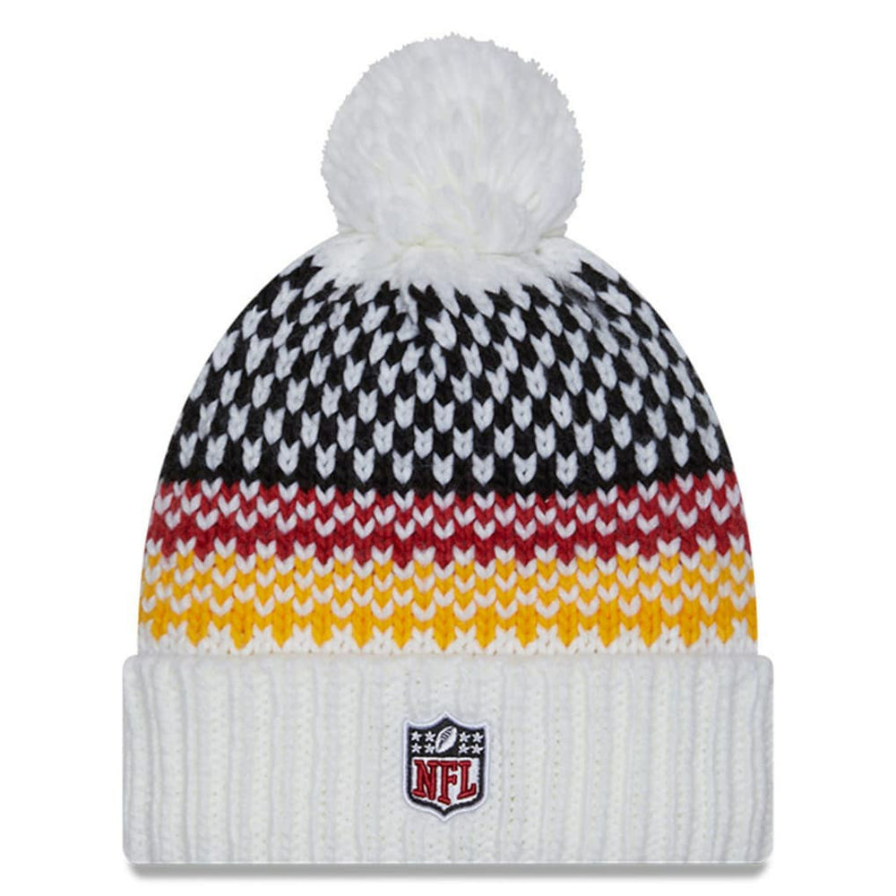 Arizona Cardinals New Era Women's 2023 Sideline Cuffed Knit Hat with Pom - White sale