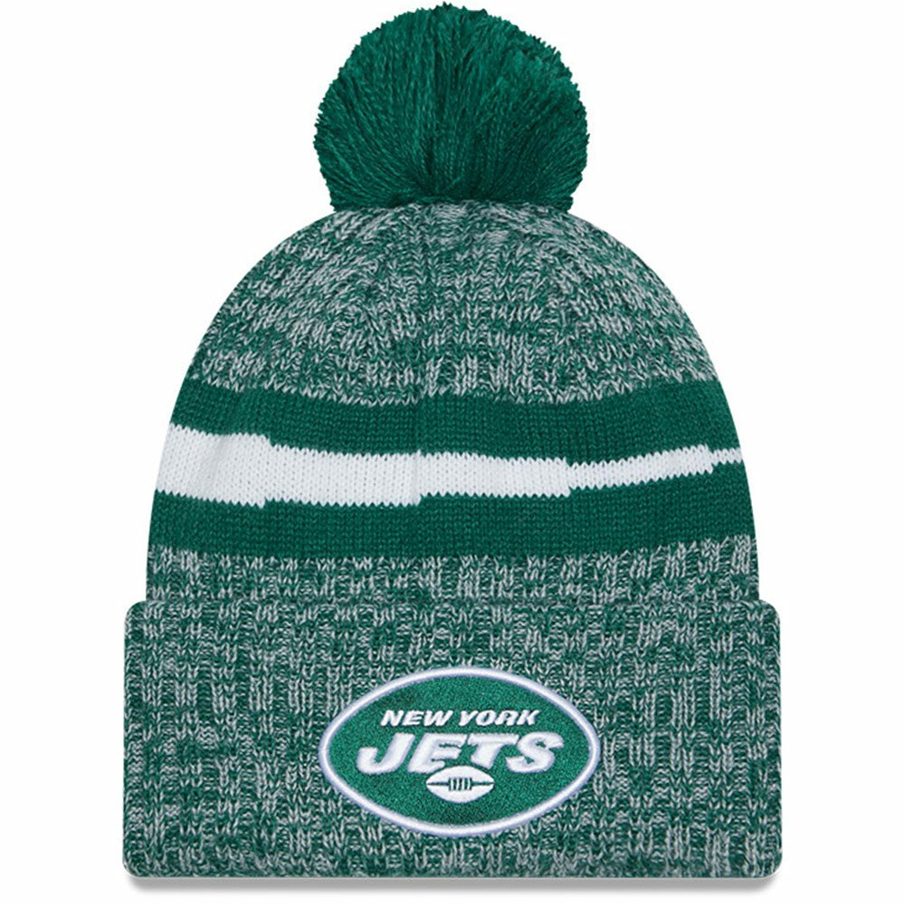 New York Jets New Era 2023 Sideline Cuffed Knit Hat With Pom - Green online