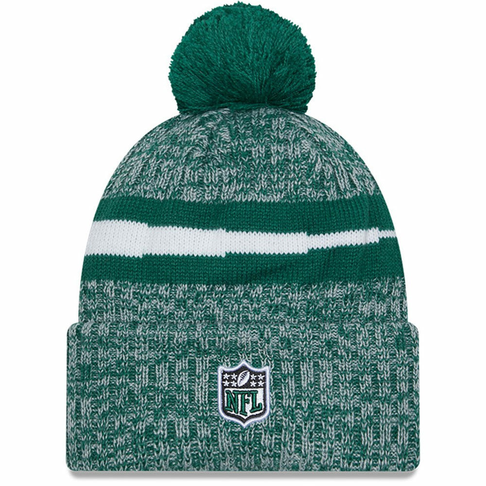 New York Jets New Era 2023 Sideline Cuffed Knit Hat With Pom - Green online