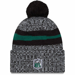 New York Jets New Era 2023 Sideline Cuffed Knit Hat With Pom - Black discount