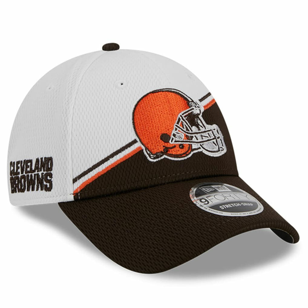 Cleveland Browns New Era 2023 Sideline 9FORTY Adjustable Hat - White/Brown outlet