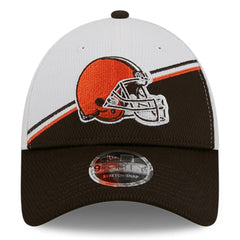Cleveland Browns New Era 2023 Sideline 9FORTY Adjustable Hat - White/Brown outlet