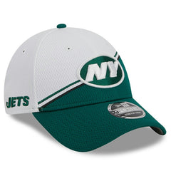New York Jets New Era 2023 Sideline 9FORTY Adjustable Hat - White/Green discount