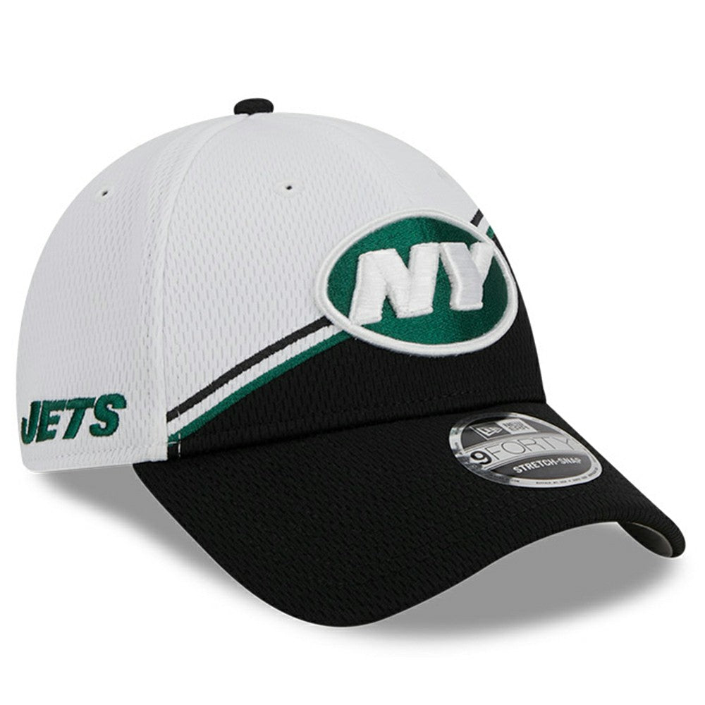 New York Jets New Era 2023 Sideline 9FORTY Adjustable Hat - White/Black discount