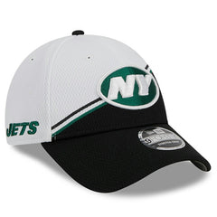 New York Jets New Era 2023 Sideline 9FORTY Adjustable Hat - White/Black discount
