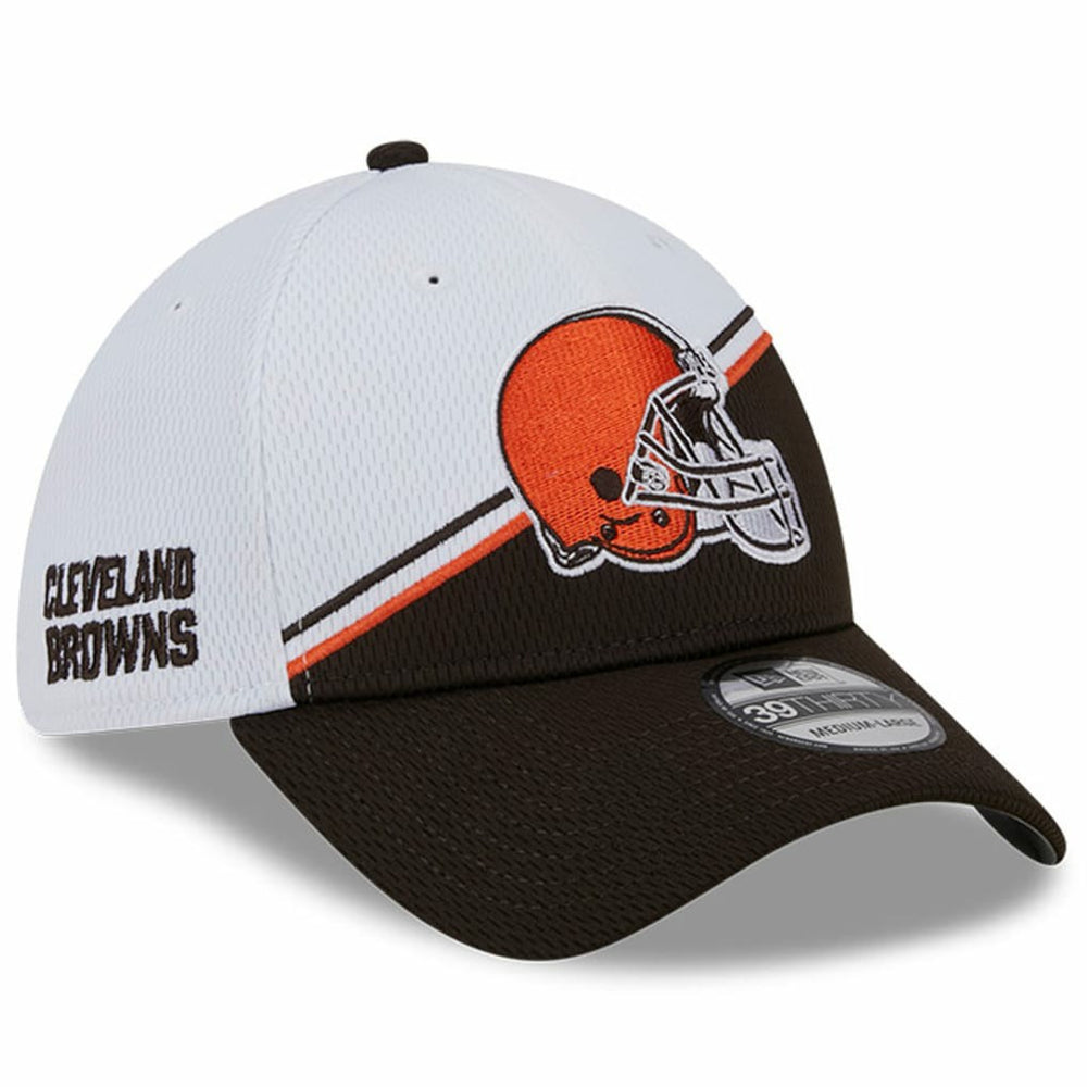 Cleveland Browns New Era 2023 Sideline 39THIRTY Flex Hat - White/Brown online