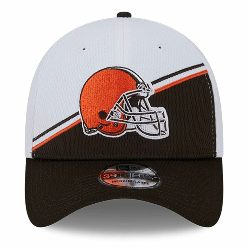 Cleveland Browns New Era 2023 Sideline 39THIRTY Flex Hat - White/Brown online