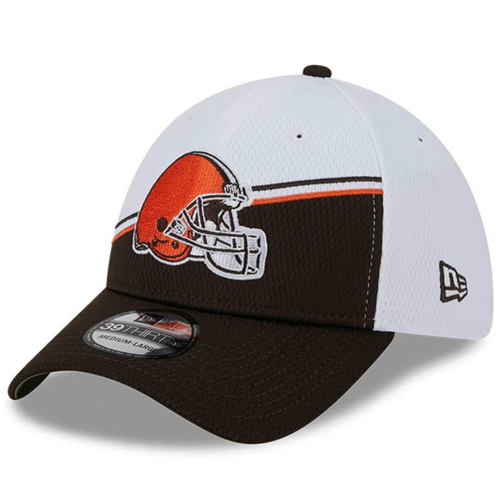Cleveland Browns New Era 2023 Sideline 39THIRTY Flex Hat - White/Brown online