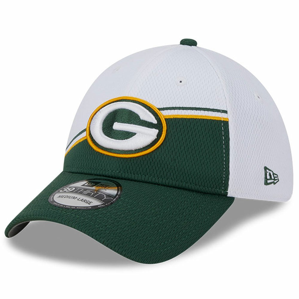 Green Bay Packers New Era 2023 Sideline 39THIRTY Flex Hat - White/Green on sale