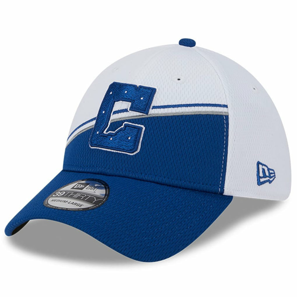 Indianapolis Colts New Era 2023 Sideline 39THIRTY Flex Hat - White/Royal on sale