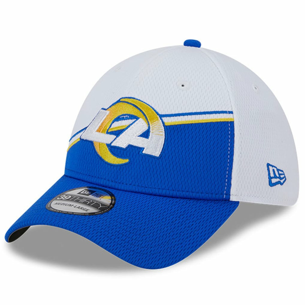 Los Angeles Rams New Era 2023 Sideline 39THIRTY Flex Hat - White/Royal online