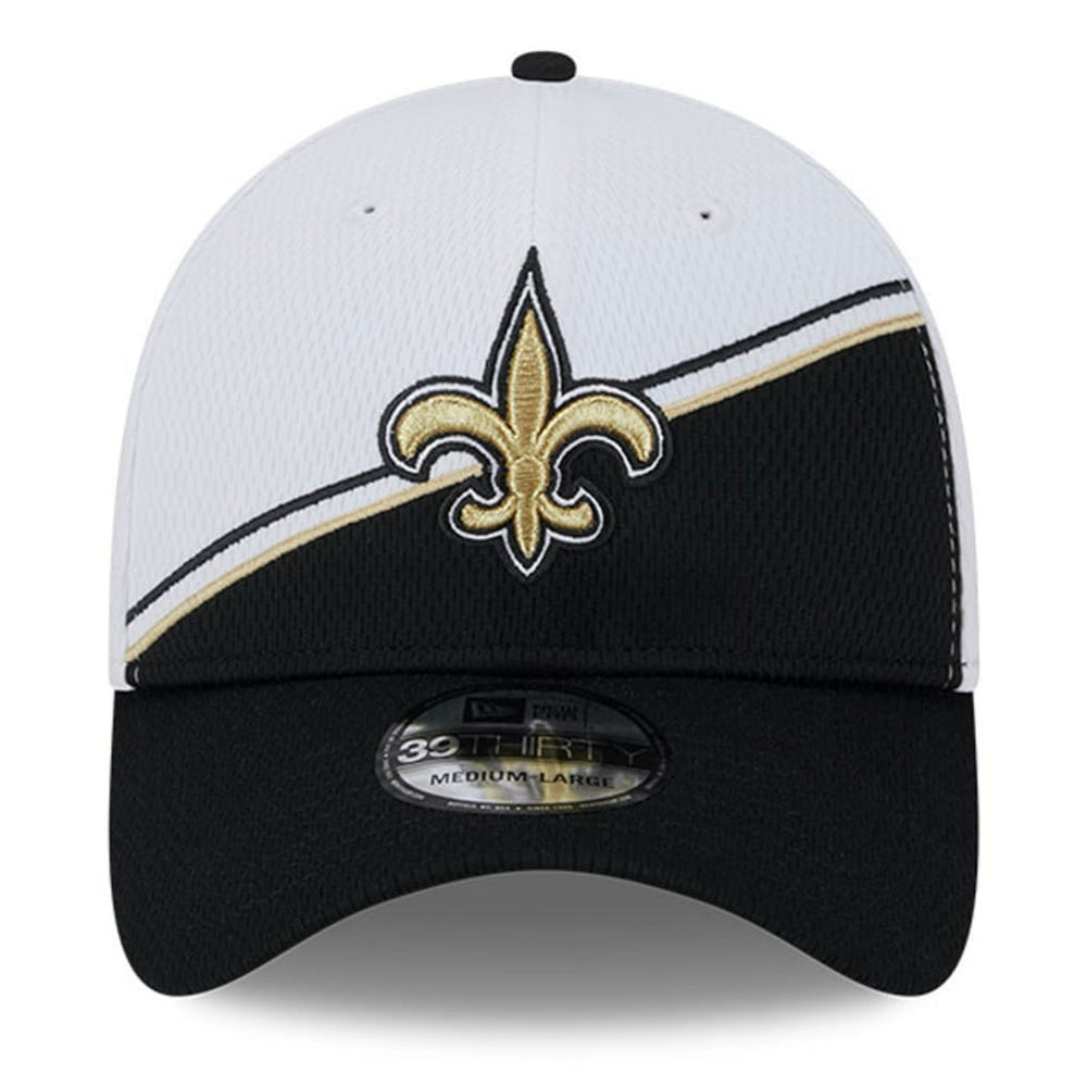 New Orleans Saints New Era 2023 Sideline 39THIRTY Flex Hat - White/Black sale