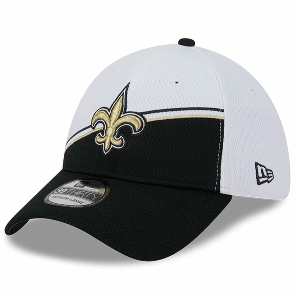 New Orleans Saints New Era 2023 Sideline 39THIRTY Flex Hat - White/Black sale
