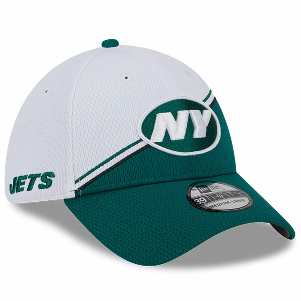 New York Jets New Era 2023 Sideline 39THIRTY Flex Hat - White/Green discount