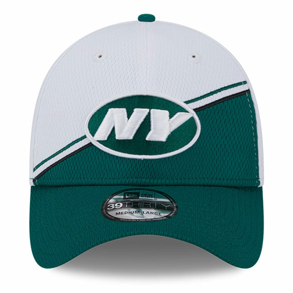 New York Jets New Era 2023 Sideline 39THIRTY Flex Hat - White/Green discount