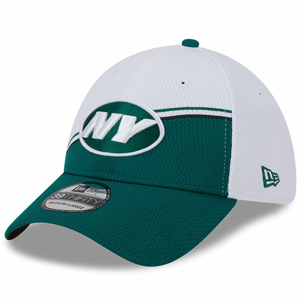 New York Jets New Era 2023 Sideline 39THIRTY Flex Hat - White/Green discount
